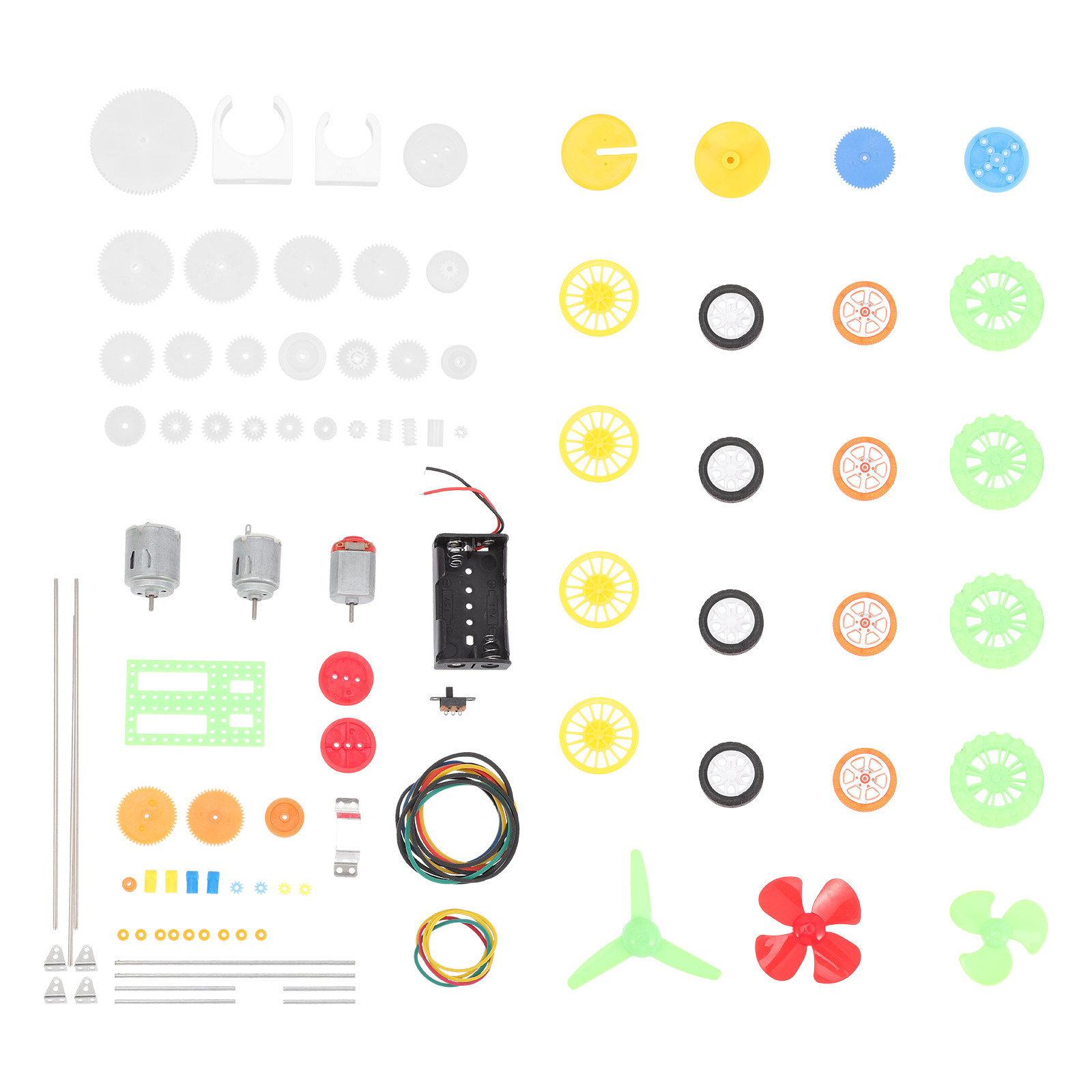 Science Project Diy - 112Pcs Motor Accessories Kit Plastic Gears