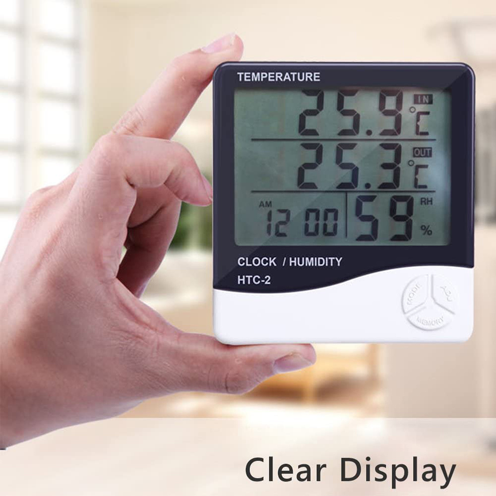 Weather Station Indoor - Multifunction LED Digital Thermo Hygrometer Temperature