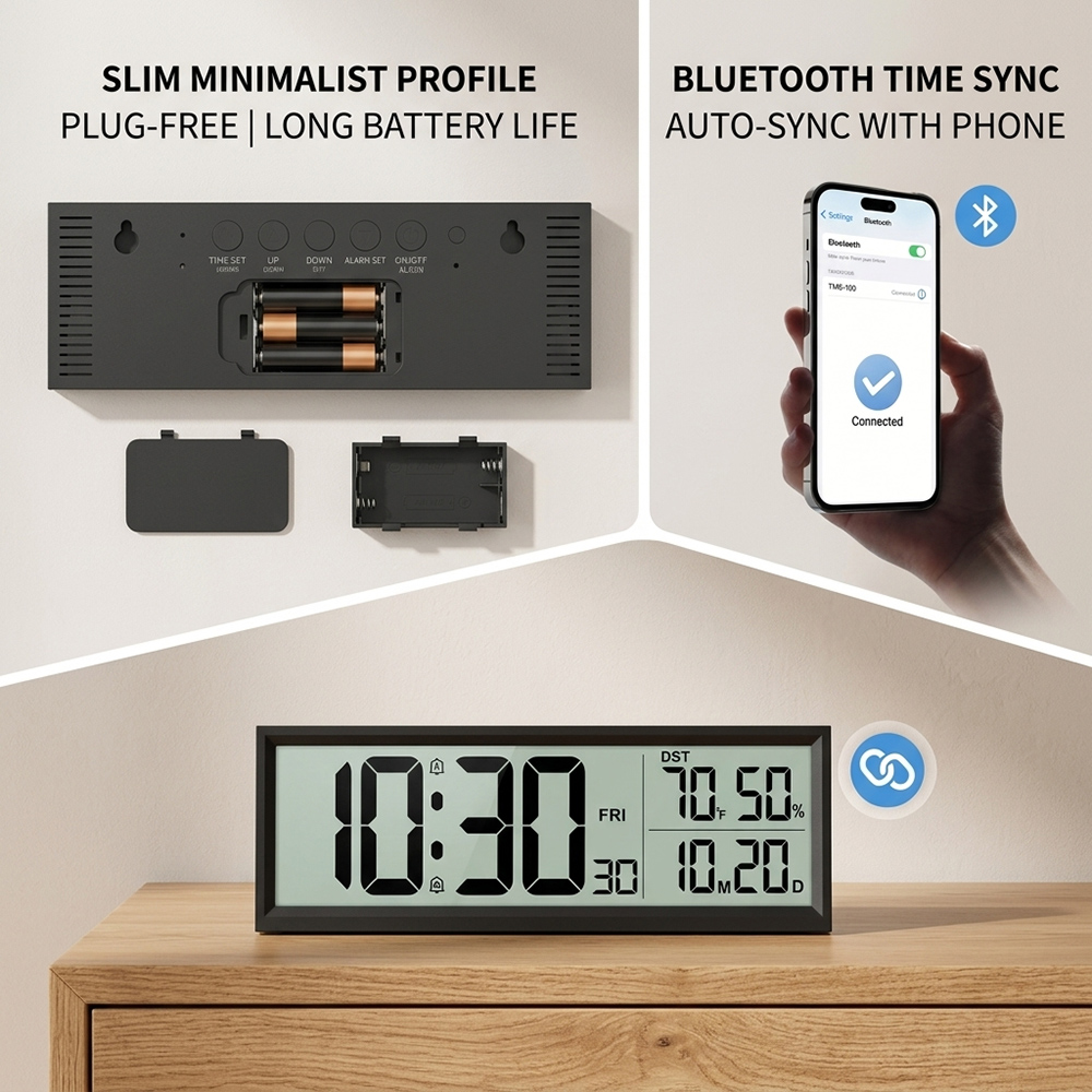 Digital Alarm Clock with Temp  - Weather Station Indoor ulasan dan harga