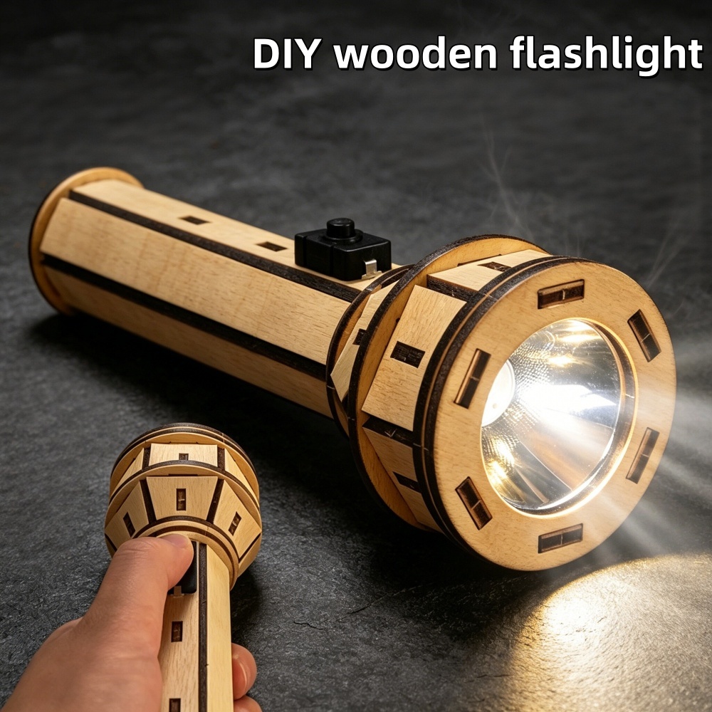 Wooden DIY Flashlight Puzzle K - Science Project Diy ulasan dan harga