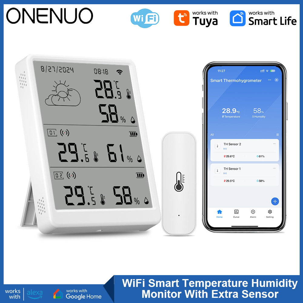 Tuya WiFi Weather Station Temp - Weather Station Indoor ulasan dan harga