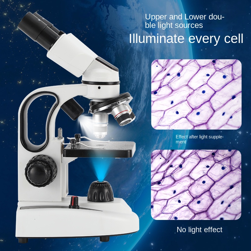 40X-1000X Compound Binocular M - Microscope Compound 40X ulasan dan harga