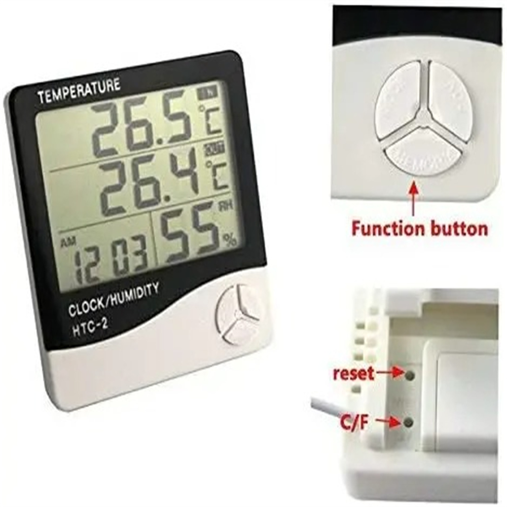 Multifunction LED Digital Ther - Weather Station Indoor ulasan dan harga