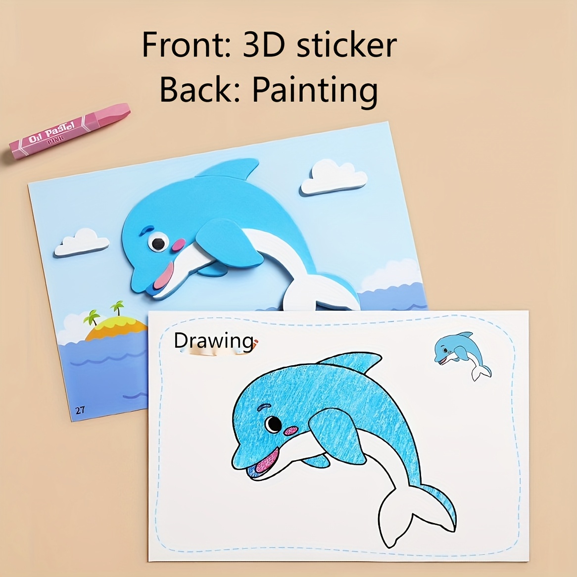 3D Stickers for Kids, Disposab - Science Project Diy ulasan dan harga